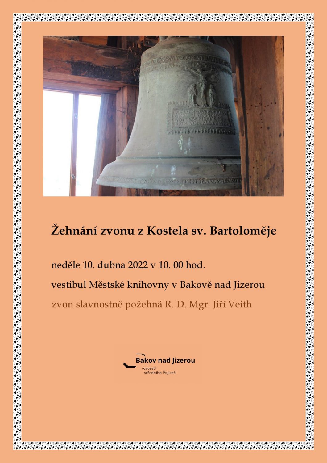 Žehnání zvonu z Kostela sv. Bartoloměje